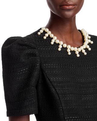 Faux Pearl Tweed Mini Dress - Exclusive