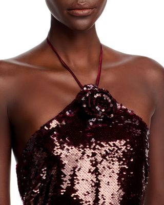 Stacey Sequined Halter Dress