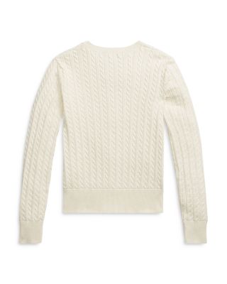 Girls' Metallic Cable Cotton Blend Cardigan - Little Kid, Big Kid