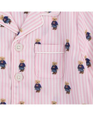 Girls' Bear Long Sleeve Coat & Pants Sleepwear Set - Little Kid, Big Kid