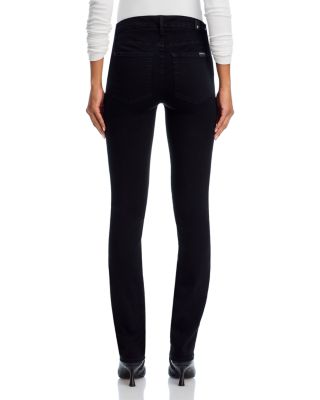 Kimmie Mid Rise Straight Jeans in Rinse Black