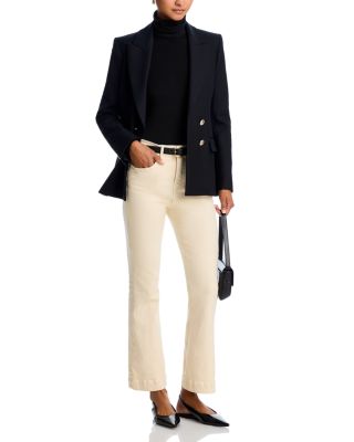 Carson High Rise Ankle Flare Jeans in Ecru