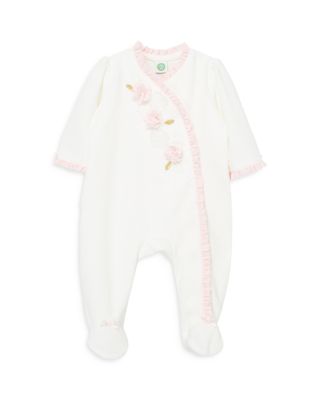 Little Me - Girls' Flower Appliqu&eacute; Floral Footie - Baby