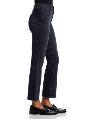 Claudine High Rise Ankle Flare Jeans in Black Lotus