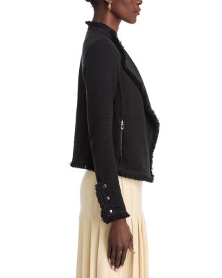 Fringe Mix Knit Jacket