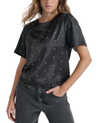 DKNY - Grommet Embellished Top