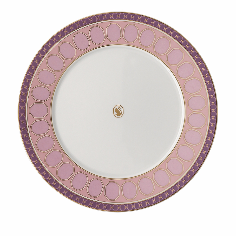 Rosenthal Swarovski Signum Bread And Butter Plate In Pink
