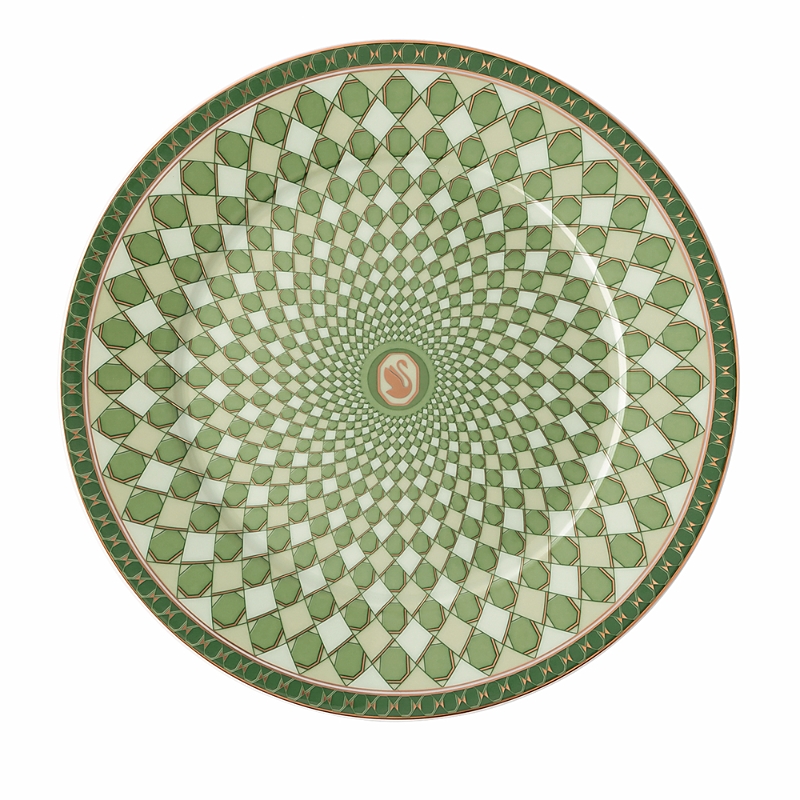 Rosenthal Swarovski Signum 7 Plate In Green