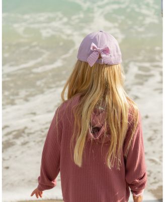 Girls' Rainbow Unicorn Bow Baseball Hat in Lavender - Little Kid