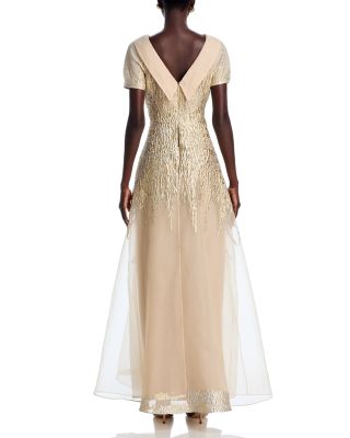 Metallic Organza Gown