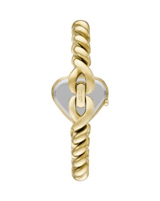 Monroe Twist Gold Tone Stainless Steel Bracelet Watch, 30mm