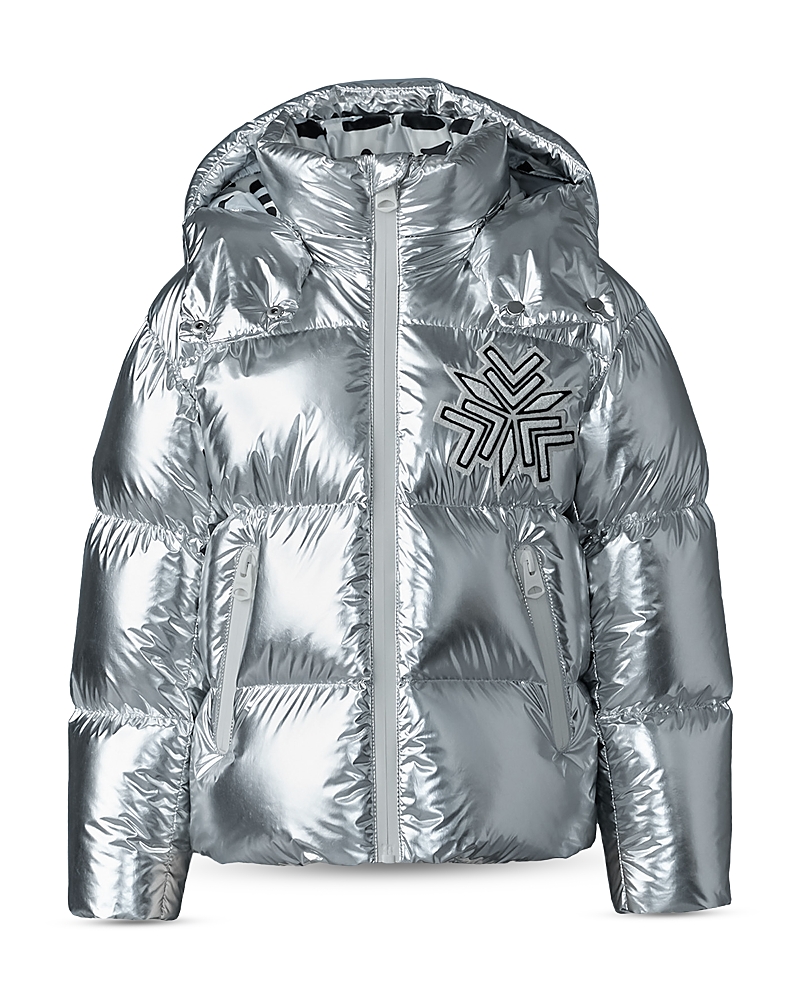 Mackage Kid's Metallic Down Puffer Jacket In Silver