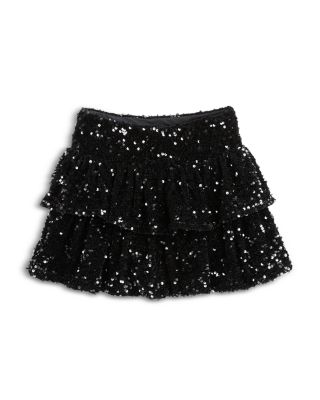 KatieJnyc - Girls' Misha Tiered Sequined Skirt - Big Kid
