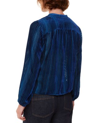 Devore Velvet Stripe Blouse