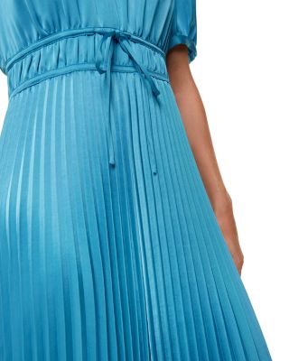 Delilah Satin Pleated Dress