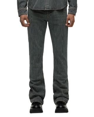 Hudson Walker Kick Flare Jeans in Khaki Striped