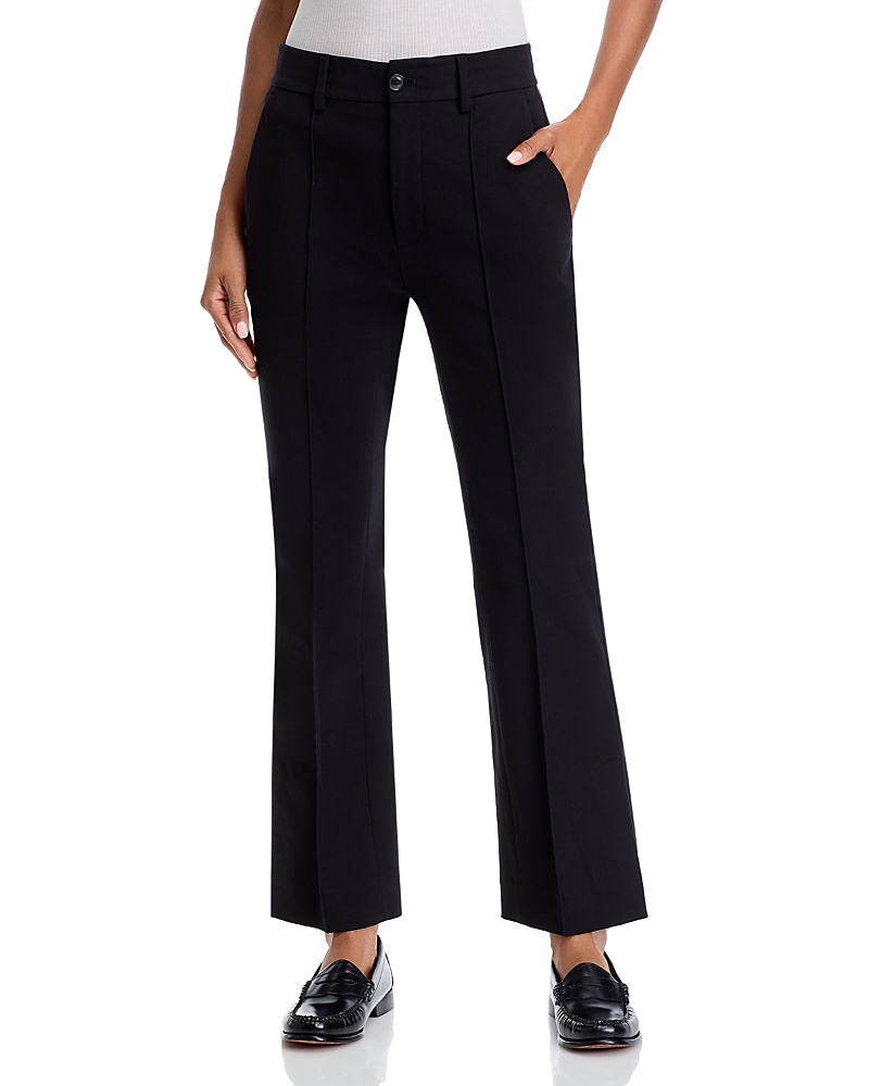FRAME CROP KICK FLARE TROUSER IN BLACK