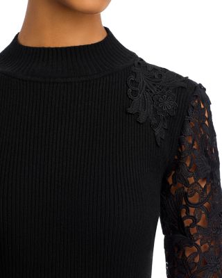 Marcelena Lace Sleeve Sweater