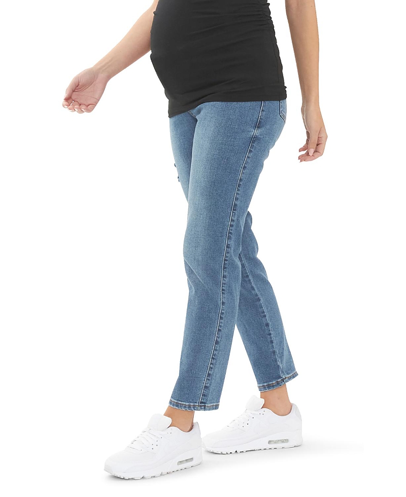 Ripe Maternity Dylan Distressed Jean in Blue
