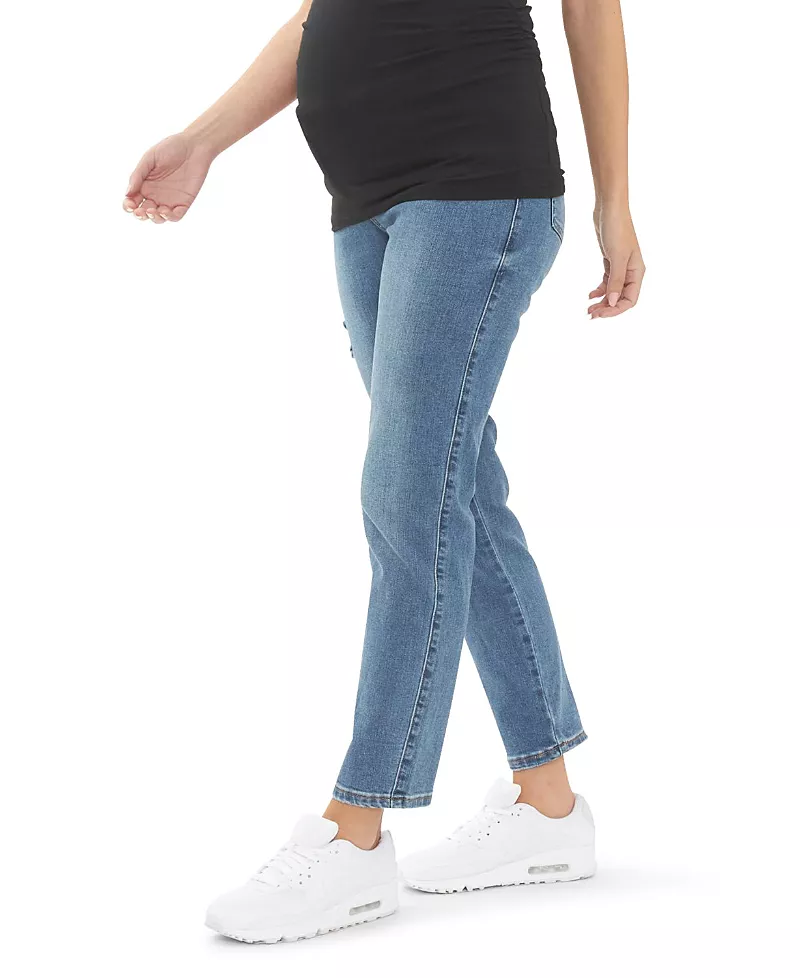 Ripe Maternity Dylan Distressed Jean in Blue