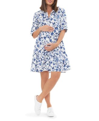 Ripe Maternity - Bella Linen Shirt Dress