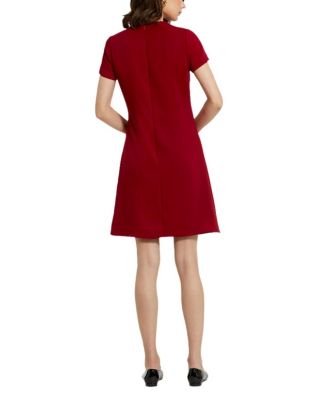  Crepe Cap Sleeve Mini Dress With 3D Flower Details