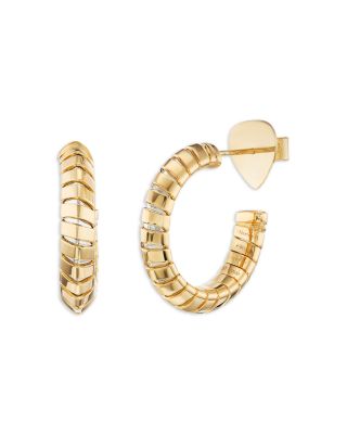 Marina B 18K Yellow Gold & Titanium Trisolina Coil Hoop Earrings