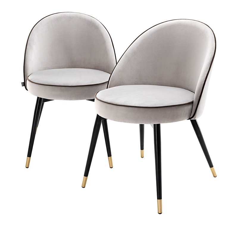Eichholtz Cooper Dining Chair, Set Of 2 In Light Gray