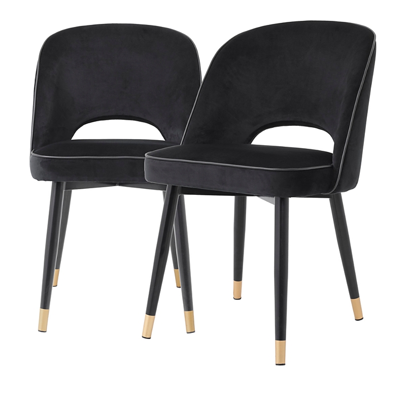 Eichholtz Cliff Dining Chair, Set Of 2 In Black