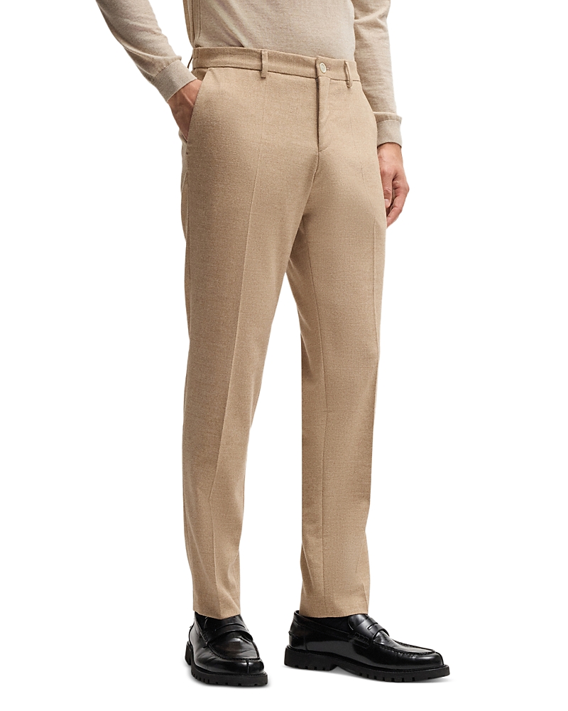 Hugo Boss Genius Tech Flannel Pants With Cinched Sidetabs In Open White