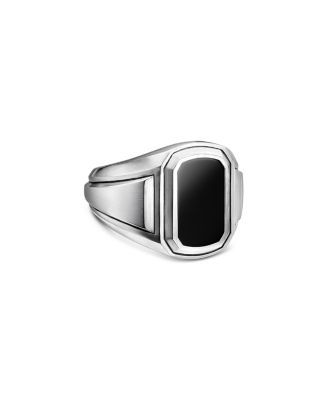 David Yurman - Men's Deco Signet Ring with Black Onyx