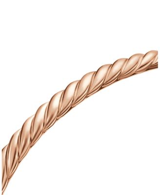 Sculpted Cable Bangle Bracelet in 18K Rose Gold
