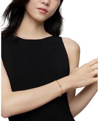 18K Yellow Gold Cable Classics Pav&eacute; Center Station Bracelet