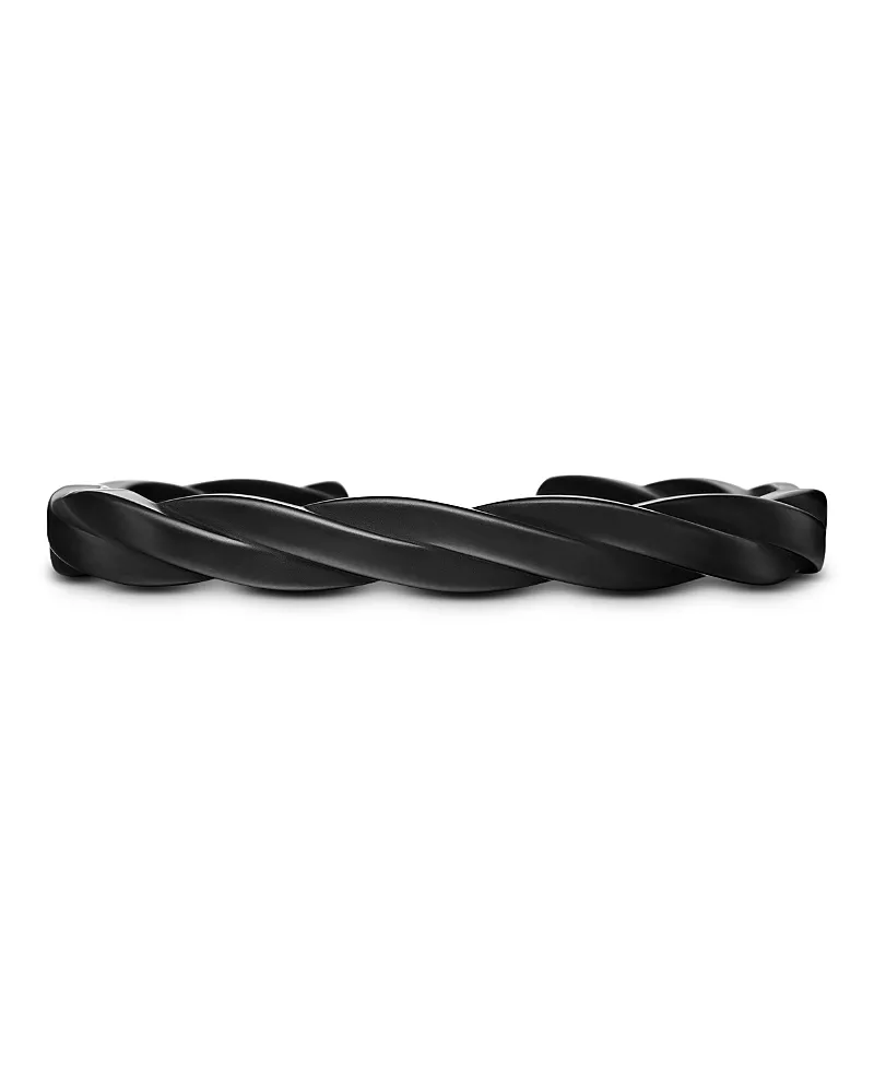 David Yurman Men's Dy Helios Cuff Bracelet in Black Titanium, 9mm