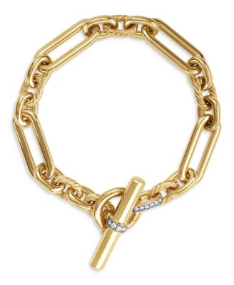 Lexington Chain Bracelet in 18K Yellow Gold with Diamonds