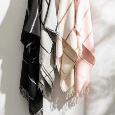 Amelia Boucle Stripe Alpaca Throw