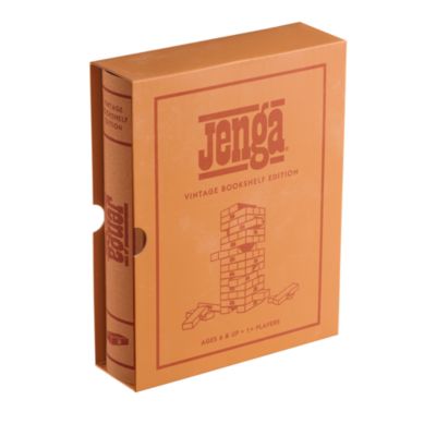 Vintage Bookshelf Assortment 4-Pack: Jenga, Battleship, Checkers &amp; Backgammon, Trivial Pursuit