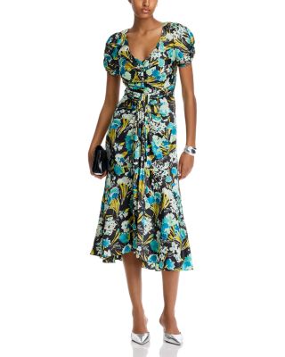 Tossed Floral Walker Dress