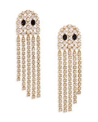 Nadri - Haunt Couture Cubic Zirconia Ghost Fringe Drop Earrings