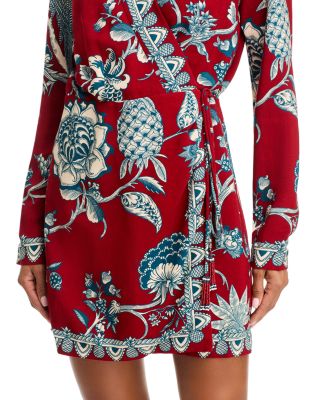 Tropical Landing Mini Wrap Dress