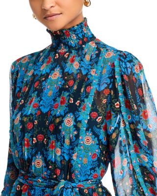 Arabesque Floral Pleated Dress