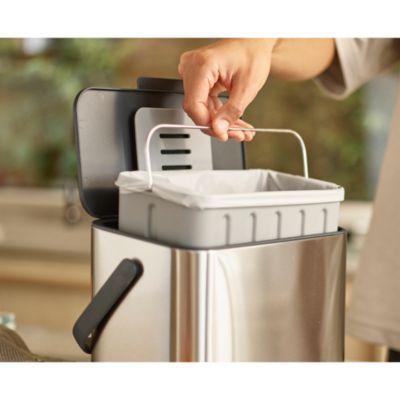 Collect 4 Liter Stainless Steel Food Waste Compost Caddy