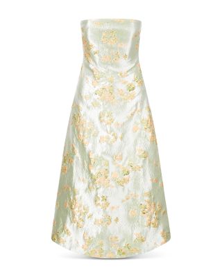 knee length dresses for ladies Staud Mesa Riverstone Sequin Combo Maxi Dress main image 1