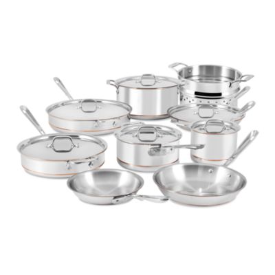 All-Clad - Copper Core 5 Ply Bonded 15 Piece Cookware Set