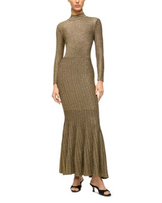 STAUD - Tilda Metallic Knit Dress