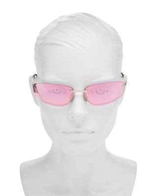 A50S Rimless Oval Sunglasses, 69mm
