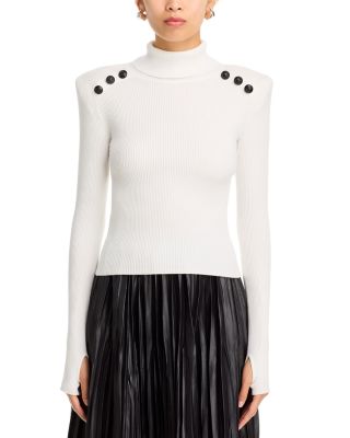 Reeves Button Detail Turtleneck Sweater