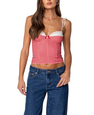 Peekaboo Lacey Gingham Corset