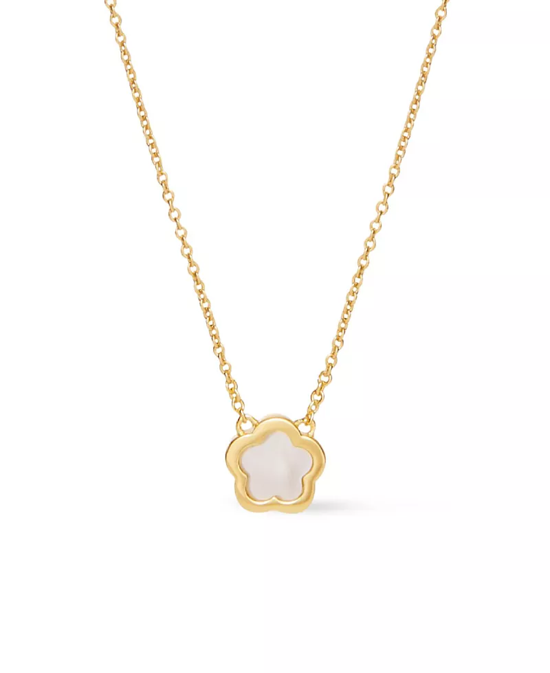 Ana Luisa Mother of Pearl Inlay Flower Pendant - Saya