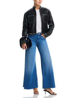 The Lil Roller Fray Wide Leg Jeans in Work Hard Play Hard